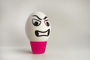 A Face Drawn On An Eggshell